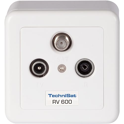 TechniSat TECHNIPRO RV 600-13 – Durchgangsdose Aufputz, für Sat, TV, Kabelfernsehen, Radio, Unicable, 13 dB, weiß von TechniSat