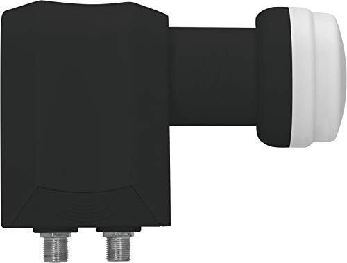 TechniSat Universal-Twin-LNB Black Edition (Wetterschutz, UHD, 4k, Full HD, 3D, Premium-Qualität, 40mm), schwarz von TechniSat