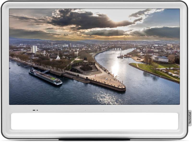 TechniVision HD24B 60 cm (24") mobiler LCD-TV mit LED-Technik weiß/silber / E von Technisat