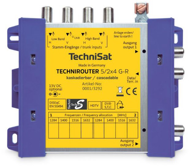 Technirouter 5/2 x 4 G-R Multischalter-Grundeinheit von Technisat