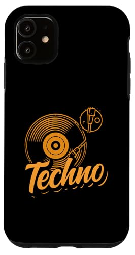 Hülle für iPhone 11 Techno Liebhaber Vinyl Plattenspieler Beat von Techno-Liebhaber Festival Rave Musik Geschenkideen