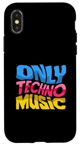 Hülle für iPhone X/XS Techno Lover Only Techno Musik von Techno-Liebhaber Festival Rave Musik Geschenkideen