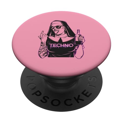 Techno Musik PopSockets Klebender PopGrip von Techno Rave Outfits