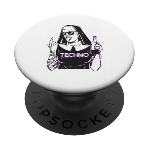 Techno Musik PopSockets Klebender PopGrip von Techno Rave Outfits