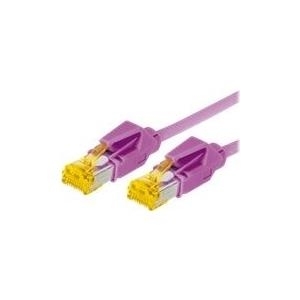 Patchkabel S/FTP, PiMF, Cat 6a, erikaviolett, 5,0 m Für 10 Gigabit/s, halogenfrei, mit Draka-Kabel und Hirosesteckern TM31 (bisherige Bezeichnung S/STP) (72205M) von Tecline