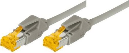 Patchkabel S/FTP, PiMF, Cat 6a, grau, 5,0 m F�r 10 Gigabit/s, PVC, hochflexibel, mit D�twyler-Kabel und Hirosesteckern TM31 (70605) von Tecline