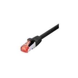 Patchkabel S/FTP (PIMF), CAT.6, schwarz, 0,5 m Patchkabel mit besonders schmalem Knickschutz (71500S) von Tecline