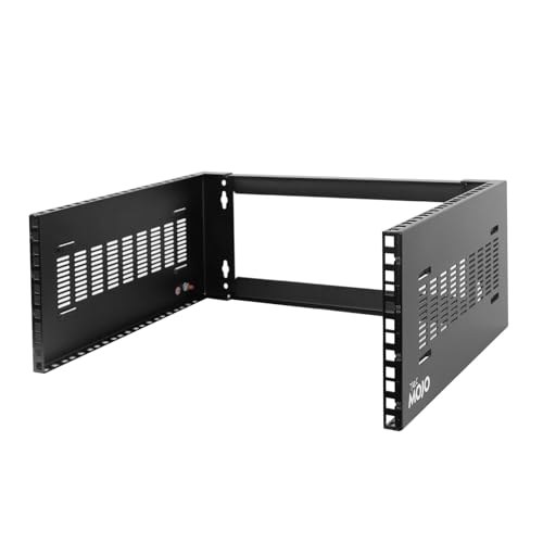 Tecmojo 4U Wandhalterung, 4U Rack 35,6 cm Tiefe, 48,3 cm Netzwerk-Rack für flache Server und IT-Geräte, Netzwerk-Switches, Patchpanel-Halterung, 50 kg Tragkraft, Schwarz von Tecmojo