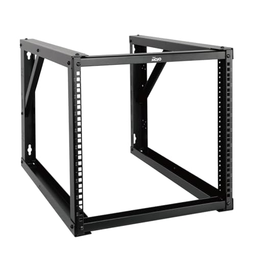 Tecmojo 9U Feste Wandhalterung Netzwerk-Rack, 63 cm tiefer, offener Rahmen für Server-Daten/AV/IT/Kommunikation/Computerausrüstung/Patchpanel, strapazierfähig von Tecmojo