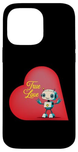 Hülle für iPhone 14 Pro Max Valentinsherz mit Roboter im Cartoon-Stil von Tee4Tu / Cookie Money Design