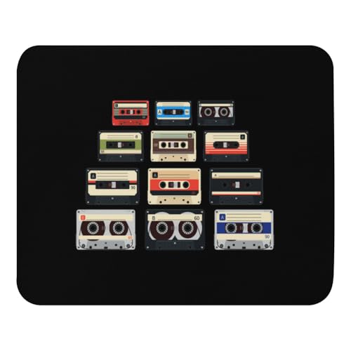 Mauspad, 22,1 x 18 cm, Musikalischer Sound, Melorie-Tapes, Karaoke-Musikliebhaber, lustiger Maestro-Mikrofon-Membran-Enthusiast von Teegarb Letter Blanket