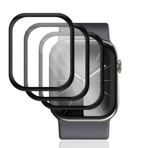 Teenrpov Schutzfolie für Apple Watch Series 9/8/7 45mm Weich TPU folie [Nicht Glas] [3 Stück], Displayschutzfolie für Apple Watch Series 9 45mm, Displayschutz für Apple Watch Series 9/8/7 45mm von Teenrpov