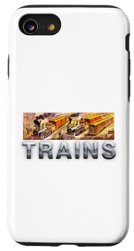 Hülle für iPhone SE (2020) / 7 / 8 Retro-Zug-Szene von Teepossible