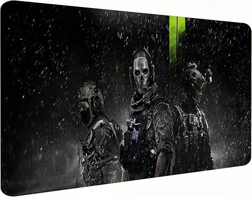 Call of Duty Mauspad, Gaming-Mauspad, 900 x 400, genähter Rand, Schwarz und Weiß, Tastaturmatte, große Mauspads für den Schreibtisch (XXL) von Telabakolu