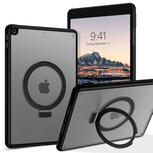 Telaso Schutzhülle für iPad 9. Generation 2021 / iPad 8. Generation 2020 / iPad 7. Generation 2019 mit Ständer aus Aluminiumlegierung, durchscheinende, matte Rückseite, weiche TPU-Stoßdämpfer, von Telaso