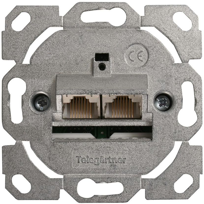 Telegärtner AMJ45 Anschlussdose Kat.6A (tief), ohne ZP, 1 von Telegärtner