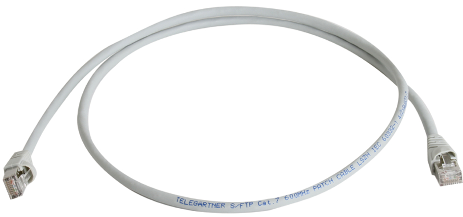 Telegärtner Patchkabel, Kat.6A (tief), S/FTP, 0,25 m, blau von Telegärtner