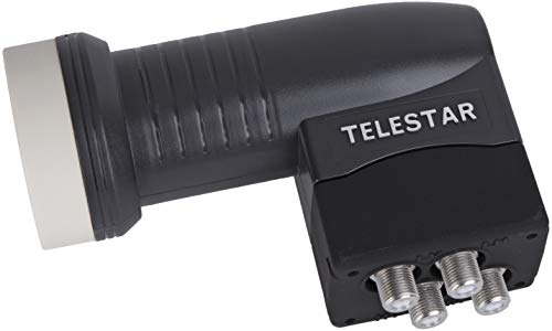 TELESTAR SKYQUAD HC - Digital Quad LNB (Full HD, HDTV, 4K, 3D, Ultra HD - Premium LNB mit Wetterschutz) schwarz, 5930525 von Telestar