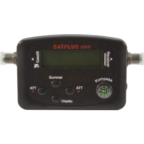 Telestar 5401202 Satplus mini Satfinder (LCD Display, Kompass, Dämpfungseinstellung, akustisches Signal) schwarz von Telestar