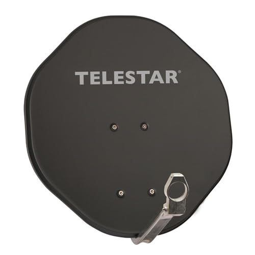 Telestar ALURAPID 45 cm Sat Anlage (45 cm Aluminium Sat Schüssel/Alurapid-Halterung / 40mm Schelle/Komplettanlage) grau von Telestar