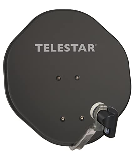 Telestar Alurapid 45 inkl. Skysingle-LNB (45cm Aluminium-Spiegel, Alurapid-Halterung, Single-LNB) grau von Telestar