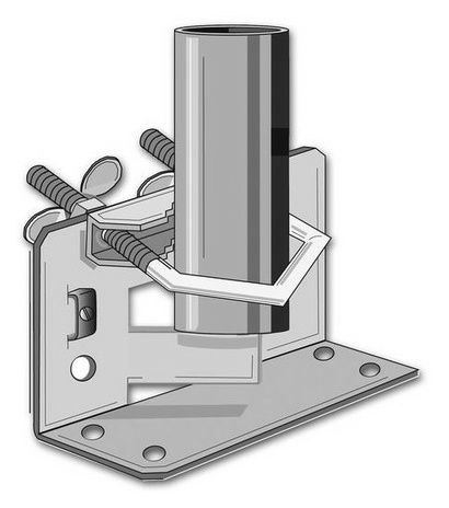 Televes MAFU 60Z Mastfuß bis 60mm mit Zange von Televes