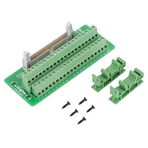 Telituny SPS-Anschlussblock-Anschluss, IDC40P 40-Pin-Stiftleiste Breakouts Board-Anschlussblock-Anschluss SPS-Schnittstelle mit Halterung von Telituny