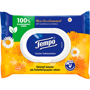 Tempo Feuchtes Toilettenpapier Mein Verwöhnmoment 1-lagig, 42 Tücher von Tempo