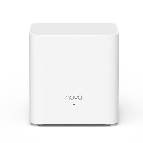 Tenda Nova Mesh WLAN WiFi 6 System, AX1500 Dualband WLAN Mesh Repeater & Router Kompatibel mit Amazon Alexa, mpfohlen für Häuser mit 1-3 Schlafzimmern,OFDMA und MU-MIMO, MX3 1er-Pack von Tenda