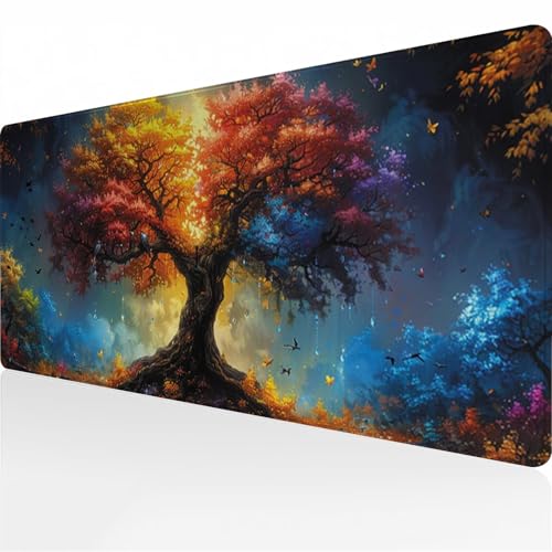 Baumlandschaft Gaming Mauspad XXL Mousepad Groß schreibtischunterlage mit Einer speziellen Oberfläche verbessert Geschwindigkeit und Präzision für PC, Laptop, Büro, Zuhause 1200x600x3 mm von TengYuer