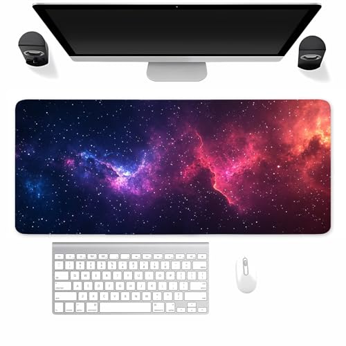 Mauspad Gaming, Mousepad Groß Blau Lila Rot, Mouse Pad XXL 1500x800x2mm, mit Einer speziellen Oberfläche und Anti Rutsch Gummi Basis, verbessert Präzision und Geschwindigkeit für Zuhause, Büro von TengYuer