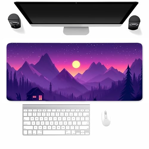 Mauspad Gaming, Mousepad Groß Mond Dschungel, Mouse Pad XXL 1000x500x2mm, mit Einer speziellen Oberfläche und Anti Rutsch Gummi Basis, verbessert Präzision und Geschwindigkeit für Zuhause, Büro von TengYuer