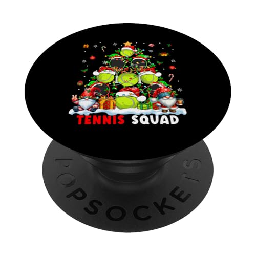 Ausrüstung der Tennismannschaft als Spieler der Weihnachtsbaumzwerge PopSockets mit austauschbarem PopGrip von Tennis Christmas Costume