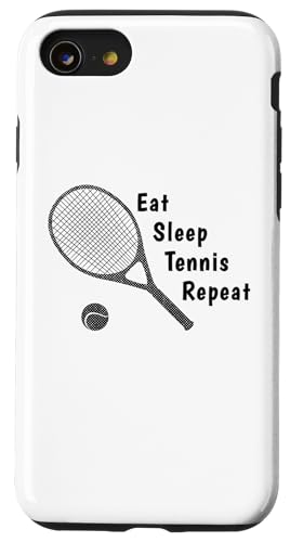 Hülle für iPhone SE (2020) / 7 / 8 Tennisschläger Humor Eat Sleep Tennis Repeat Tennisspieler von Tennis Clothing Tennis Lover Apparel by Kanig