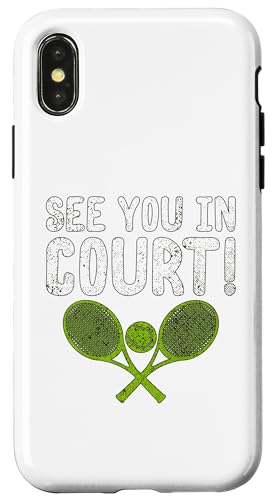 Hülle für iPhone X/XS Law Humor Wir sehen uns vor Gericht Lustiger Anwalt Tennisspieler von Tennis Clothing Tennis Lover Apparel by Kanig