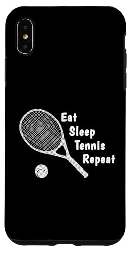 Hülle für iPhone XS Max Tennisschläger Humor Eat Sleep Tennis Repeat Tennisspieler von Tennis Clothing Tennis Lover Apparel by Kanig