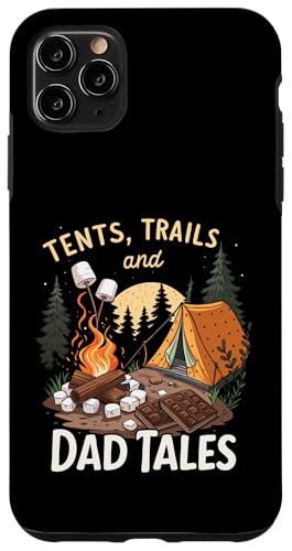 Hülle für iPhone 11 Pro Max Bonding by the Fire with Dad von Tents, Trails and Dad Tales - Hiking Father’s Day