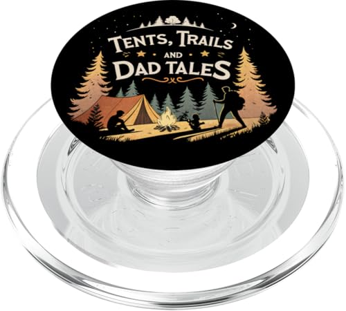 Vaterschaft und Abenteuer – Zelte, Wanderwege und Vatergeschichten PopSockets PopGrip für MagSafe von Tents, Trails and Dad Tales - Hiking Father’s Day