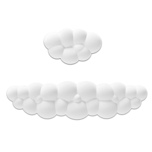 Terphadp Cloud-Handgelenkauflagen-Pad-Set, Tastatur-Handgelenkauflage, Maus-Handgelenkauflage, Memory-Schaum, Handballenauflage für Tastatur und Maus, Rutschfest, Terphadp Cloud-Handgelenkauflagen-Pad-Set, Tastatur-Handgelenkauflage, Maus-Handgelenkauflage, Memory-Schaum, Handballenauflage für Tastatur und Maus, Rutschfest, von Terphadp