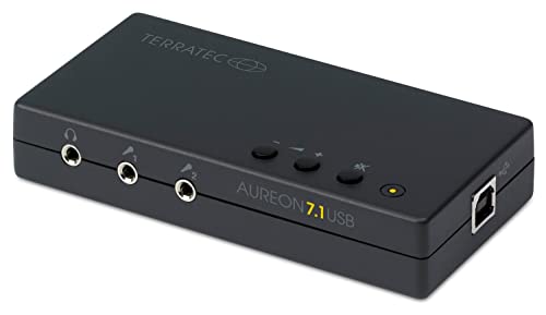 TERRATEC AUREON USB 7.1 PC Soundkarte extern 8-Kanal USB Soundbox – optischer Ein-Ausgang für AC3 und DTS - für bis zu 8 Lautsprecher - analoge und Digitale Audiogeräte von TerraTec