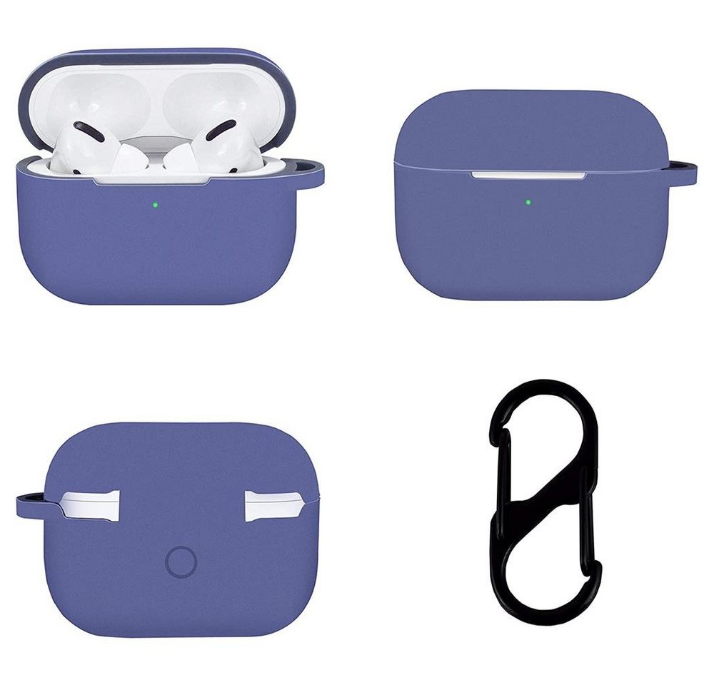 Terratec Kopfhörer-Schutzhülle AirBox Pro - Airpods Kopfhörer Schutzhülle, Case, Cover, Hülle, Etui, blau, Navy Blue - 324197 von Terratec