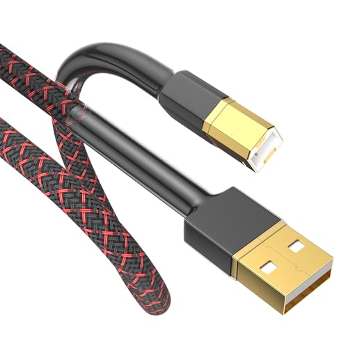 Tertullus High End HiFi USB Kabel 1m USB-A Auf USB-B Dac A-B USB Audio Kabel USB Druckerkabel USB Digital Kabel Für Audio-streaming, Dac Und Computer, Soundkarte, Decoder, Verstärker, Digitalplayer von Tertullus