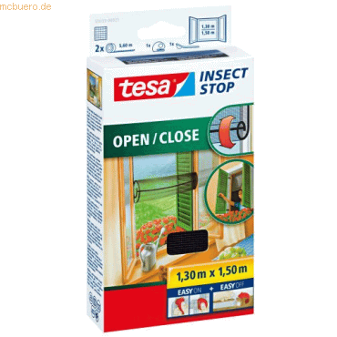 5 x Tesa Fliegengitter tesa Insect Stop 1,5x1,3m zum Öffnen und Schlie von Tesa