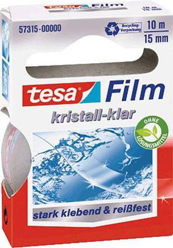 TESA 57315-00000-02 tesafilm kristall-klar Transparent (L x B) 10m x 15mm von Tesa