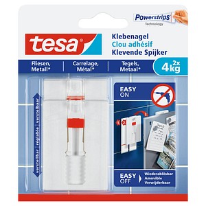 tesa Powerstripes Klebenägel für max. 4,0 kg 2,4 x 4,5 cm von Tesa