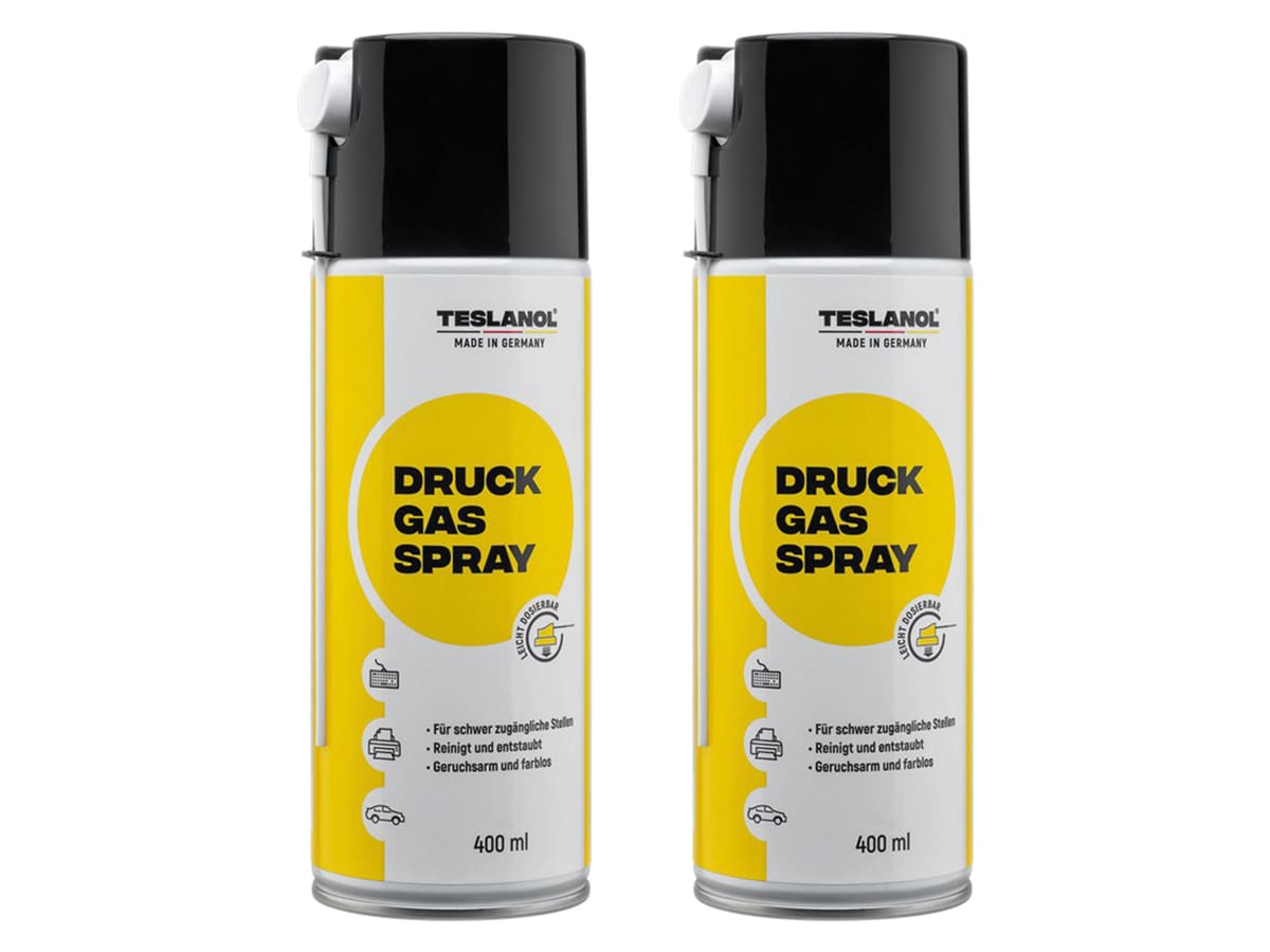 TESLANOL Druckluftspray 26003, 400 ml, 2 Stück von Teslanol