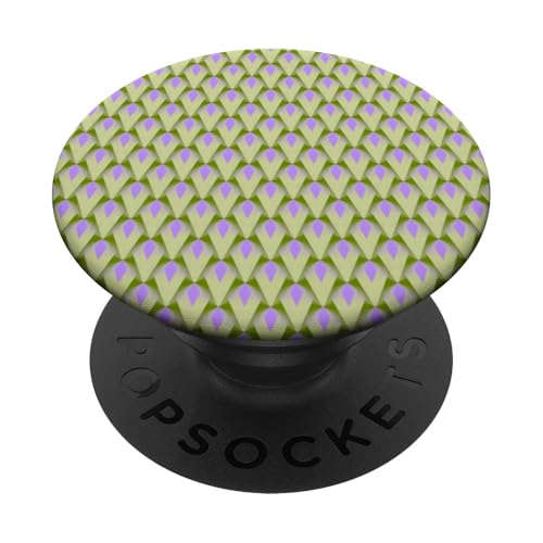 Tessellation von geometrischen Formen, Art-Deco-Waage, lila-grün PopSockets Klebender PopGrip von Tessellation Patterns and Geometric Gifts taiche