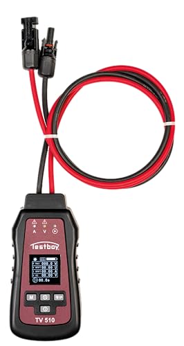 Testboy TV 510 Solar Panel Tester für Photovoltaik, Solarmodul Multimeter (Überprüfung von Solarpanel, Messung der Leistungsabgabe, Mehrfachschutz, schnell und einfach nutzbar) von Testboy