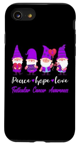 Hülle für iPhone SE (2020) / 7 / 8 Niedliche Zwerge Frieden Hoffnung Liebe Hodenkrebs Bewusstsein von Testicular Cancer Awareness Products (Lwaka)