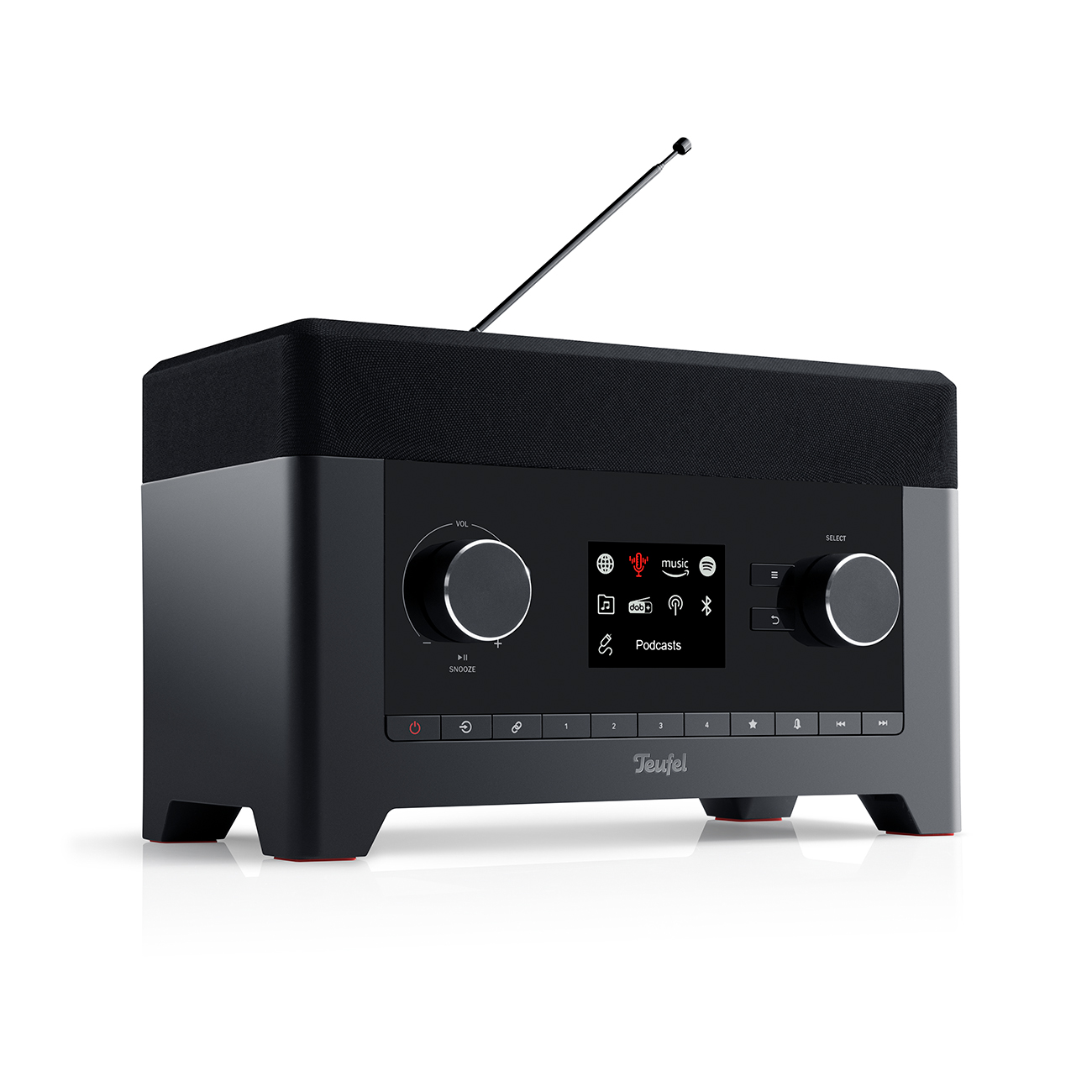 Teufel RADIO 3SIXTY Digitalradio DAB+ Internet FM Bluetooth Alarmfunktion Schwarz von Teufel